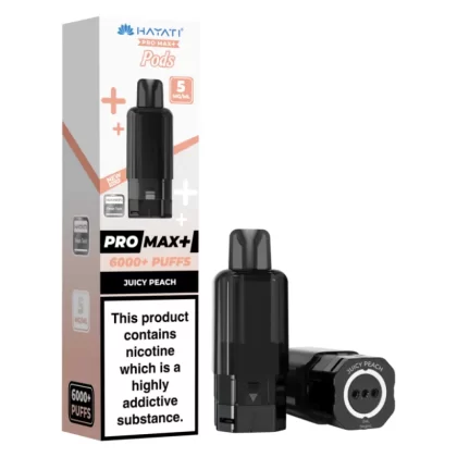 Hayati Pro Max Plus 6000 Prefilled Pod 5mg Juicy Peach - 5mg