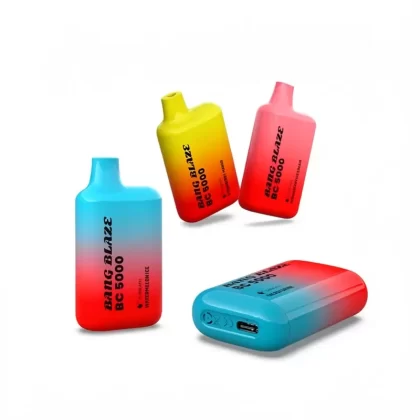 Bang Blaze BC 5000 Puffs – Smooth Compact 5k Vape - Strawberry Mango, Strawberry Ice Cream; 3-nicotine, 2-nicotine