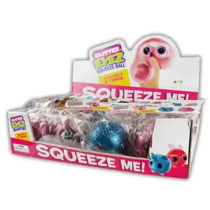 Squish and Squeeze Glitter Animal Eyes Toy – 12 Pieces Per Retail Ready Display 26818