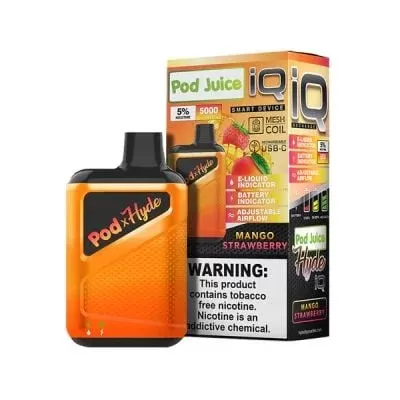 Pod Juice Hyde IQ Mango Strawberry TFN 5000 Disposable Vape