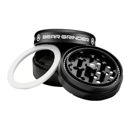 Bear 4-Piece Grinder – 50mm - Color#Black>Rose Gold>Turquoise