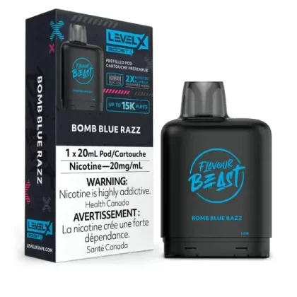 Level X Flavour Beast BOOST Pod 20mL – Bomb Blue Razz – 15K Puffs