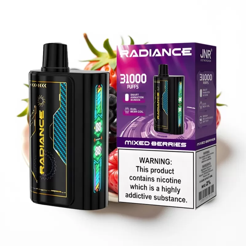 JNR Radiance 31000 Puffs Disposable Vape BAYAS MIXTAS 28ml Dual Mesh Recargable - Fumotvapemexico - Image 2