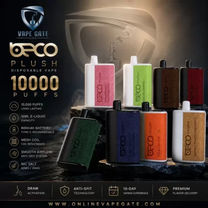 Vaptio - Beco Plush Disposable Vape (10,000 Puffs) - Grape Ice / 20 mg