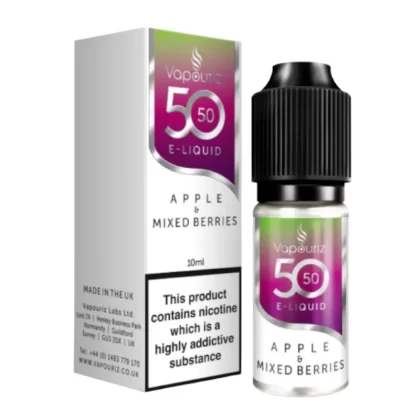 Apple & Mixed Berries E-Liquid 50/50 Series by Vapouriz (10ml) - 18mg