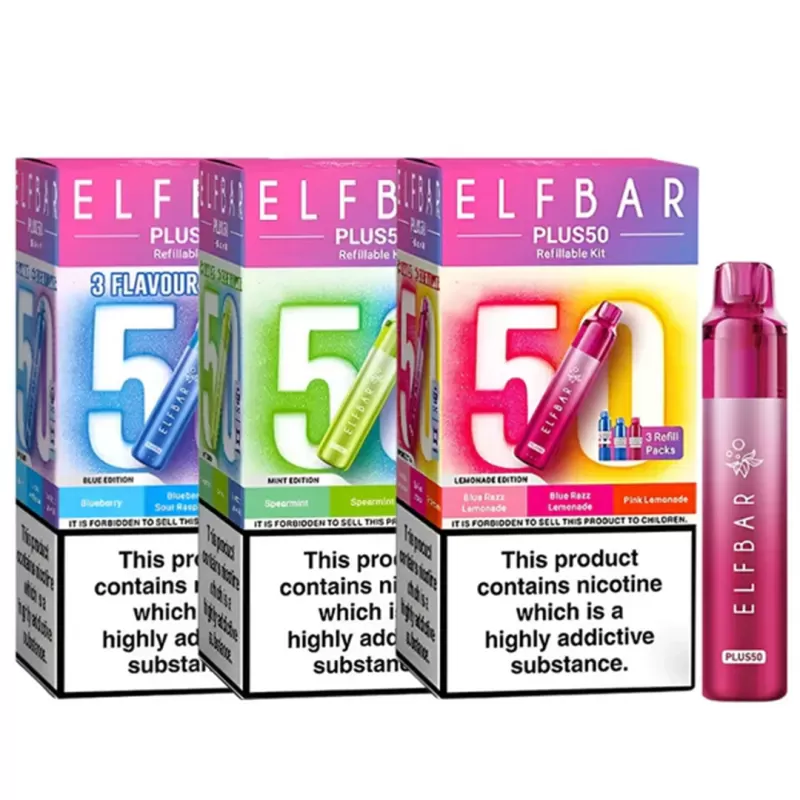Elf Bar Plus 50 Prefilled Pod Vape Kit - Blue Edition