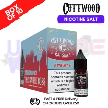 Strawberry ICE Cuttwood Bar Salt BOX OF 10