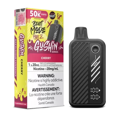 Beast Mode Max 2 50K Gushin Series Cherry By Flavour Beast - STRENGTH#20MG>20MG (ONT-TAX)