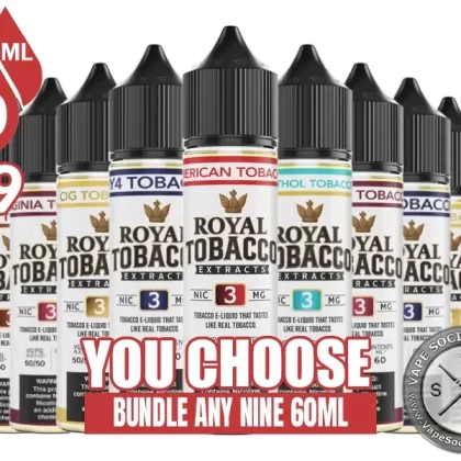 Royal Tobacco E-Juice Bundle 9x60ml (540ml)