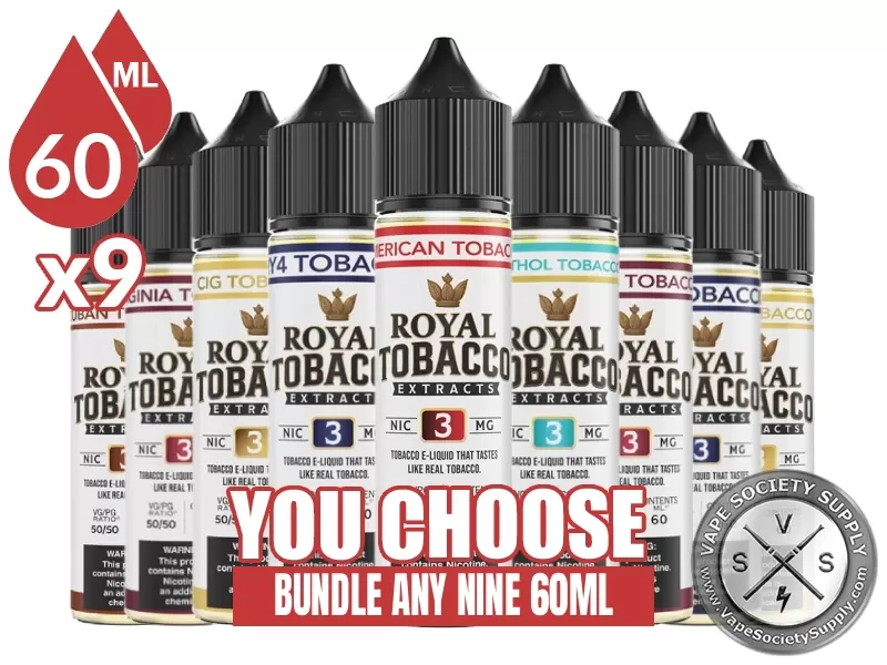 Royal Tobacco E-Juice Bundle 9x60ml (540ml)