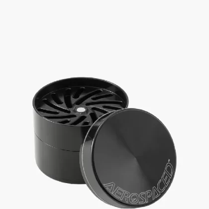 Aerospaced | Aluminum Metal Toothless Grinder | 4 Piece – 63mm – Black