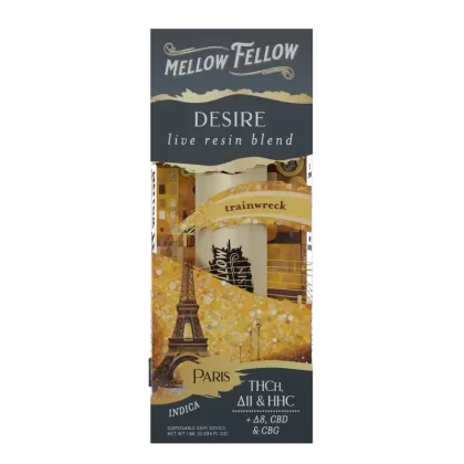 Mellow Fellow Desire Paris – Trainwreck – Indica – 1ml Live Resin Disposable Vape