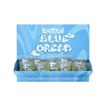 Exodus Double Dimez THCa Flower – 2g - Strain#Blue Dream (H)>Sour Space Candy (S)>Bubble Gum (I)>Gorilla Glue (H)>Alaskan Thunder F*ck (S)>Slurricane (I)