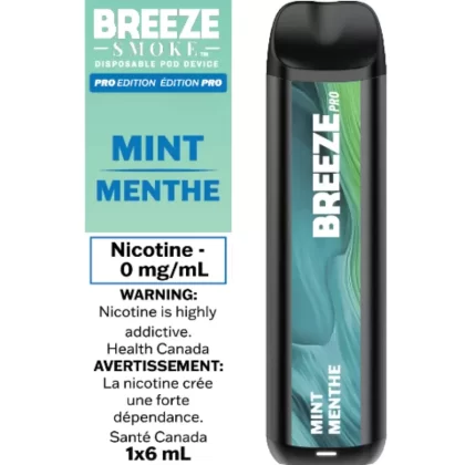 Breeze Pro Mint Zero Nic Disposable Vape