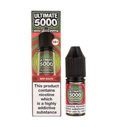 Raspberry Watermelon Nic Salt E-Liquid by Ultimate 5000 Bar Salt - 20mg
