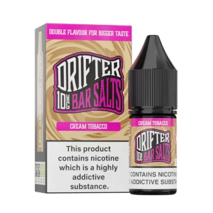 Drifter Bar Salt Nic Salt E Liquid Cream Tobacco - Nicotine Strength#20mg>10mg>5mg