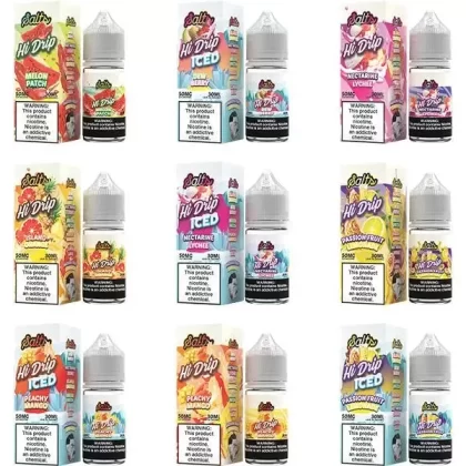 Hi-Drip Salt Nic Premium E-Liquid 30ml - Guava Lava ICED / 20mg - Skullvaping
