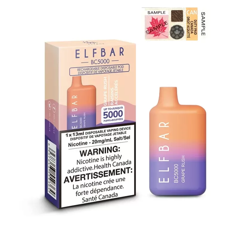 ELF BAR 5000 – GRAPE RUSH