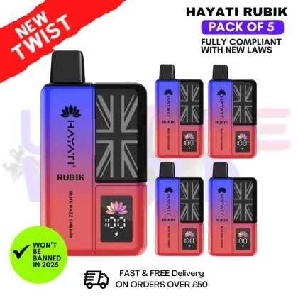 Hayati Rubik 7000 Puff Blue Razz Cherry [PACK OF 5]