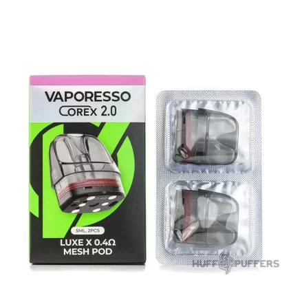 Vaporesso Luxe X Pods - Resistance#0.3 ohm Mesh Corex 2.0 (DTL)>0.4 ohm Mesh Corex 2.0 (DTL)>0.6 ohm Mesh Corex 2.0 (RDL)>0.6 ohm Mesh Corex 2.0 (MTL)>0.8 ohm Mesh Corex 2.0 (MTL)