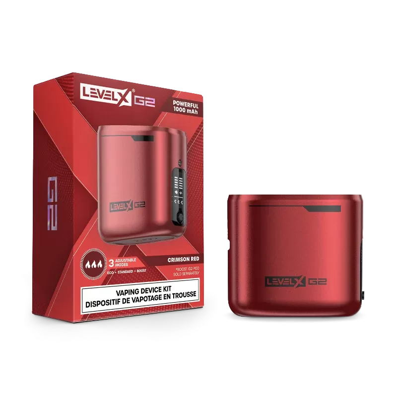 Level X Boost G2 Device - Color#CRIMSON RED>ELECTRIC BLUE>GLACIER WHITE>MIDNIGHT BLACK>STORM GREY>ROSE GOLD (LIMITED EDITION)>MATTE BLACK (LIMITED EDITION)>XO PINK (VALENTINES EDITION)>OCEAN