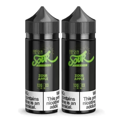 Fresh N Sour Zour Apple 2 Bottle Bundle - 240mL (2x120mL); Vape Product, Vape Product