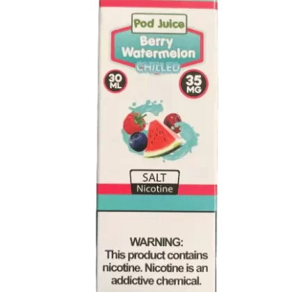 Sale $9.95 – Pod Juice Berry Watermelon Chilled 30ml Nic Salt Vape Juice