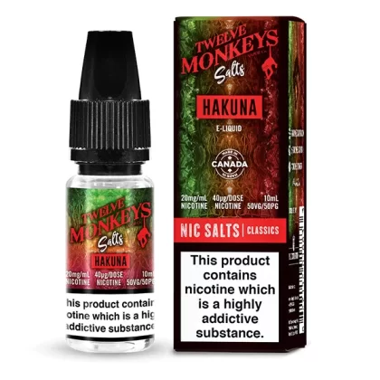 Twelve Monkeys Hakuna Nic Salt E-Liquid - 10mg
