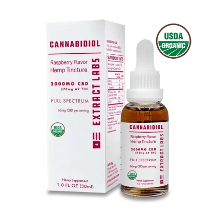 Extract Labs Organic CBD Oil | Raspberry Flavor