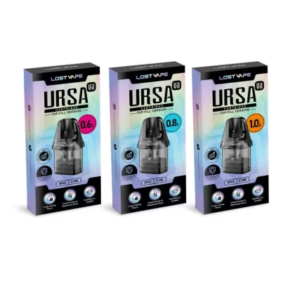 Lost Vape Ursa V3 Replacement Pod Cartridge for Ursa Nano /Ursa Nano 2 / Ursa Nano 3/ Ursa Nano Pro/Ursa Nano Air/ Ursa Nano S 2/Ursa Baby / Ursa Baby 2 /Ursa Baby 3/ Ursa Baby Pro / Ursa Pr (437948)