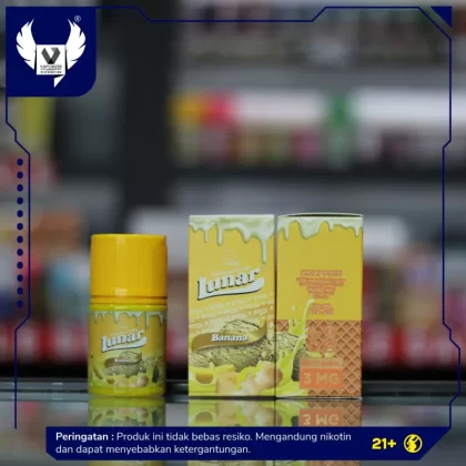 LUNAR ICE CREAM BANANA FREEBASE 60ML - Vaporizerjakarta