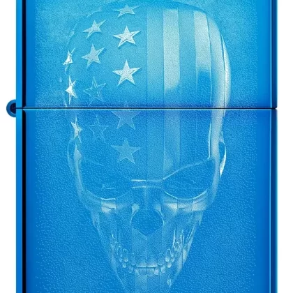 Zippo Lighter – American Skull Flag