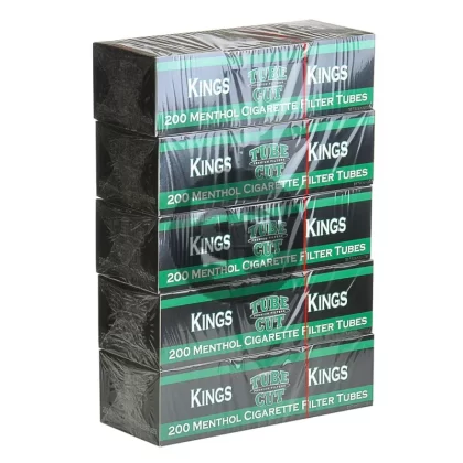 Gambler Tube Cut Filter Tubes King Size Menthol 5 Cartons of 200