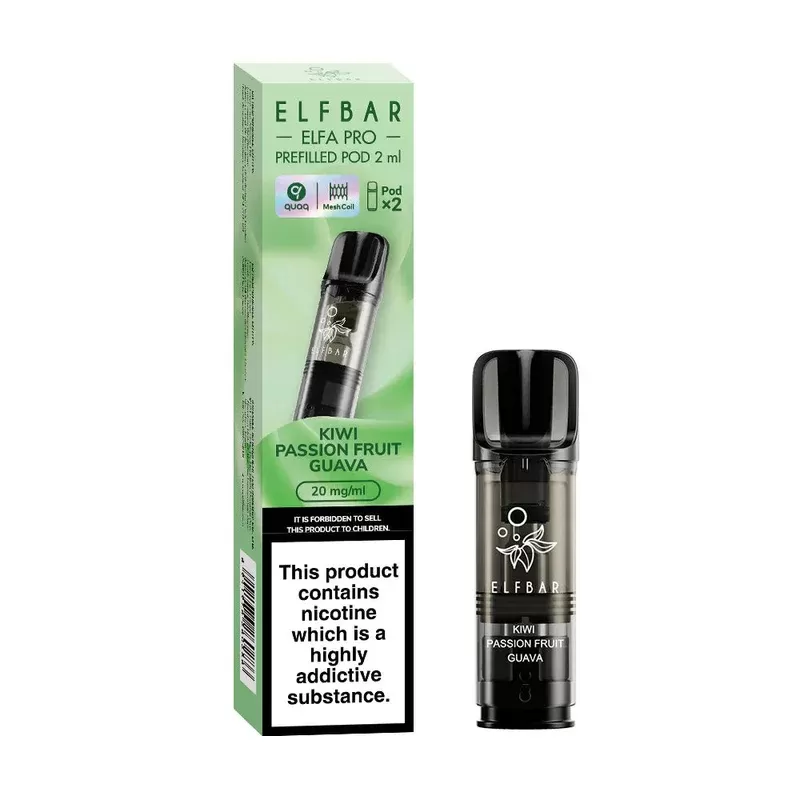 Elf Bar ELFA Pro Kiwi Passion Fruit Guava Pods (2 Pack) - Strength#20mg (7C2802)