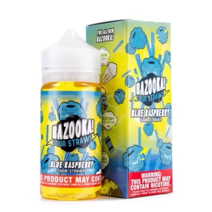 Bazooka Sour Straws By KILO – Blue Raspberry 100ml (3 , 6 mg) - Vape Product, Vape Product