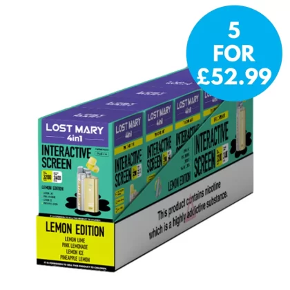 Box of 5 – 20mg (2%) Lost Mary 4 in 1 Vape Kit