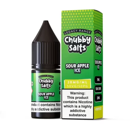 Sour Apple ICE By Chubby Salts 10ml - Nicotine Strength#10mg (Salt)>20mg (Salt) (E01235)