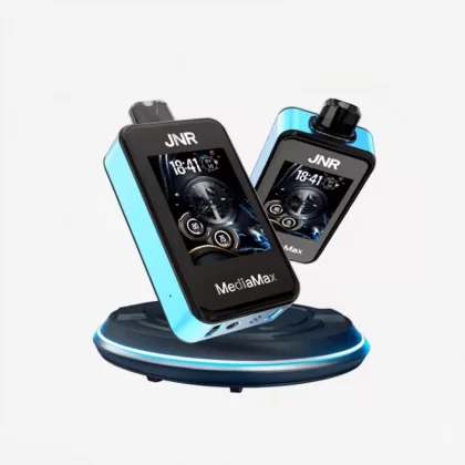 JNR MediaMax 40000 Puffs Smart 40k Disposable Vape 2.4” HD - Blue Razz Ice, Strawberry Ice; 2-nicotine