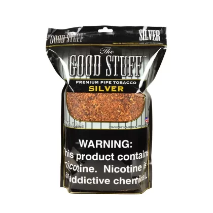 Good Stuff Silver Pipe Tobacco Bag - Size#6oz>16oz>5lb (7B0730)