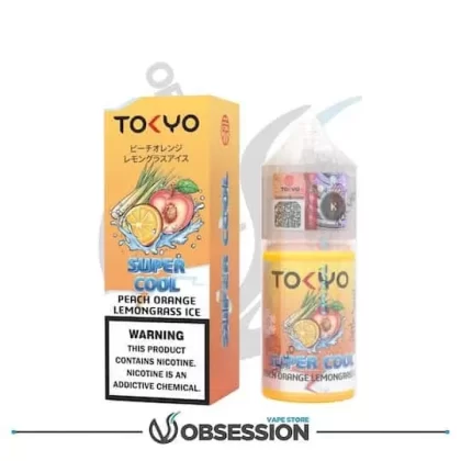 Super Cool Series Peach Orange Lemongrass Ice Salt By Tokyo | 30ml