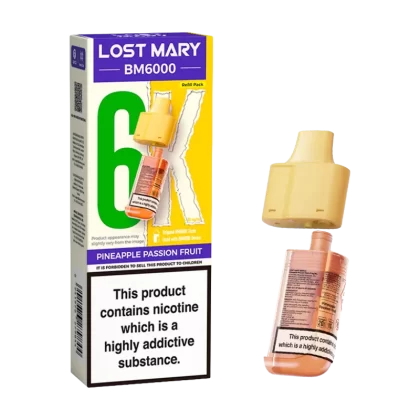 Pineapple Passion Fruit Lost Mary BM6000 Refill Pack - Vapeshop Co