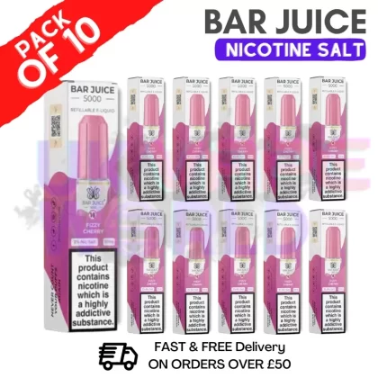 Fizzy Cherry Bar Juice 5000 Nic Salt | Box of 10 | ONLY £13.99