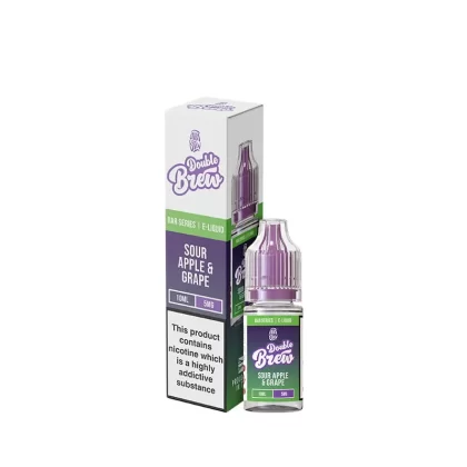 Ohm Brew Double Brew Sour Apple & Grape 10ml Nic Salt E-Liquid - 20mg