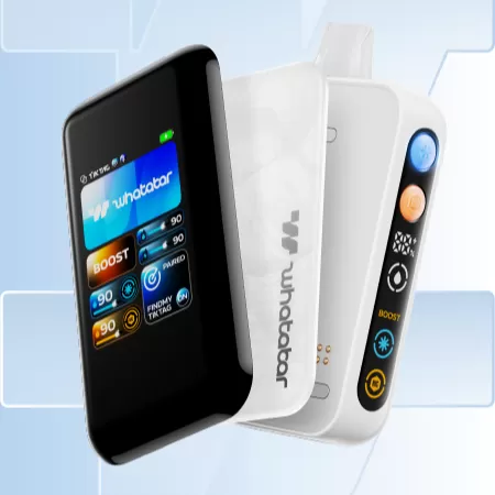 whatabar TIK TAG 50K Puff Disposable Device - 50000 Puffs - w/o Smart Screen (Cover Plate Only) / Peach Pink Lemonade - Image 2