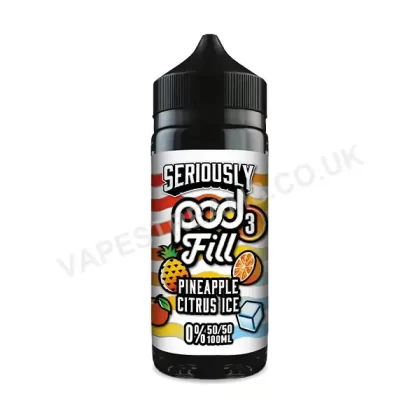 Doozy Seriously Pod Fill x3 Pineapple Citrus Ice E-Liquid Shortfill - Vapestreams Co
