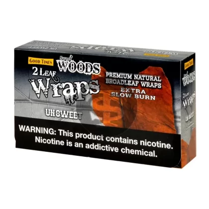 Good Times Sweet Woods Leaf Wrap Unsweet 25 Pouches of 2 - Ejuicewarehouse