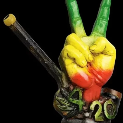 Peace Hand 420 Handcrafted Pipe - Ejuicewarehouse