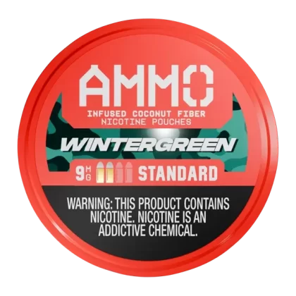 Wintergreen AMMO Nicotine Pouches - Customer Group#VAP~Nicotine#Standard 9mg>Strong 12mg>Magnum 15mg~Size#Single>5 Pack