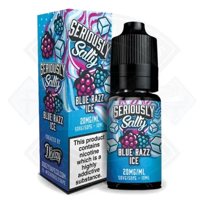 Doozy Vape Seriously Salty Blue Razz Ice 10ml - Size#5mg>10mg>20mg