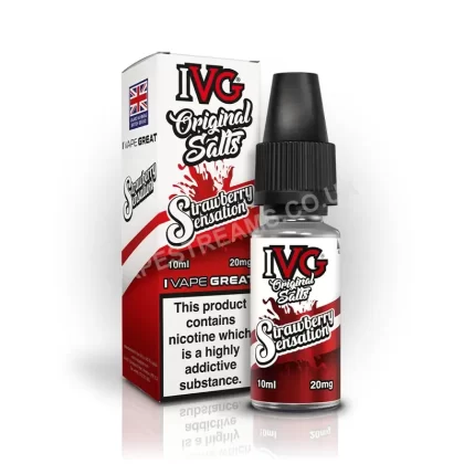 IVG Original Strawberry Sensation Nic Salt E-Liquid - Vapestreams Co